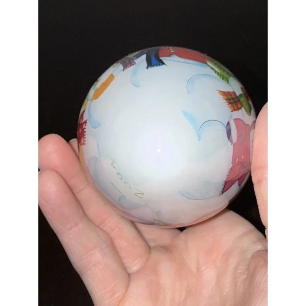 Pier 1 Imports Li Bien Vintage 2004 Hand-painted Teardrop Christmas Ornaments